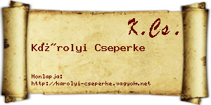 Károlyi Cseperke névjegykártya